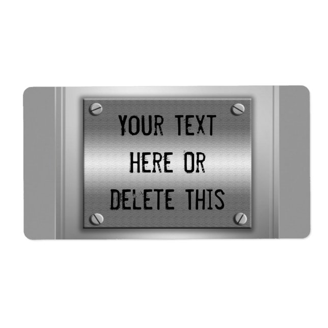 Étiquettes de plaque signalétique personnalisée en (Devant)