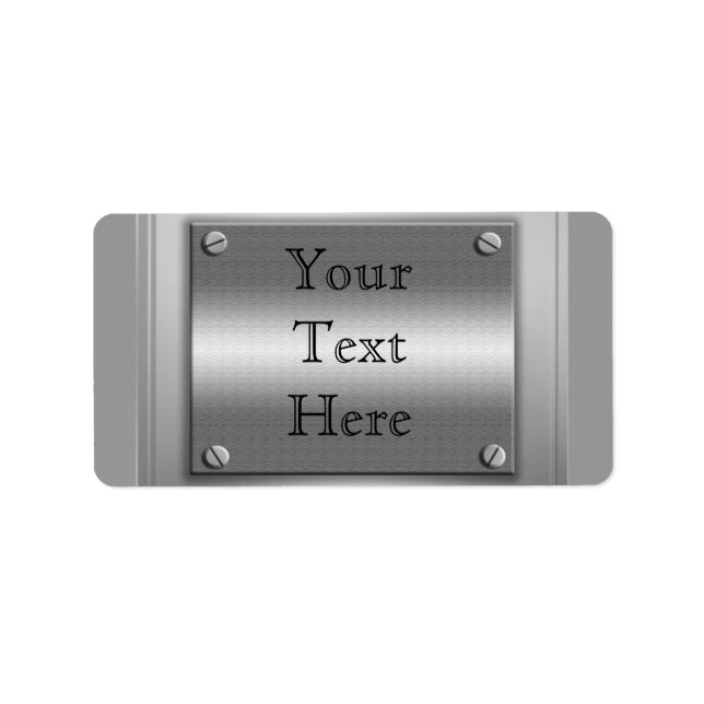 Étiquettes de plaque signalétique personnalisée en (Devant)