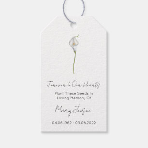 Étiquettes de pochette de graines de calla lily po