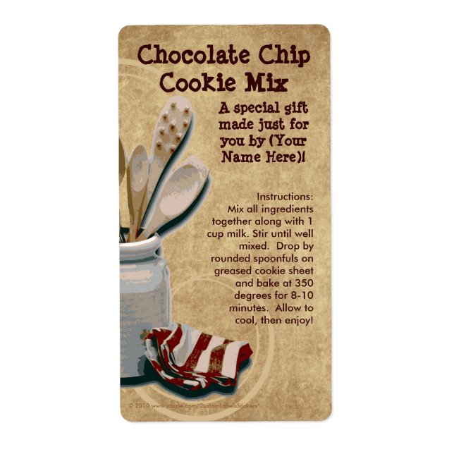 Étiquettes de pot-cadeau de mélange de biscuits fa (Devant)