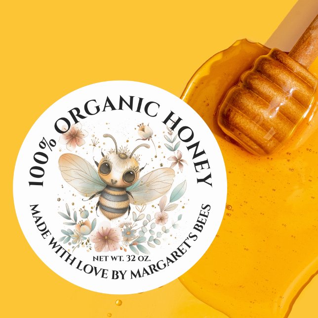 Étiquettes de pot de miel Abeille à miel Nid d'abe (Créateur téléchargé)