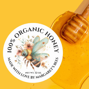 Étiquettes de pot de miel Abeille à miel Nid d'abe