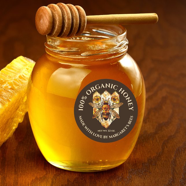 Étiquettes de pot de miel Abeille à miel Nid d'abe (Créateur téléchargé)