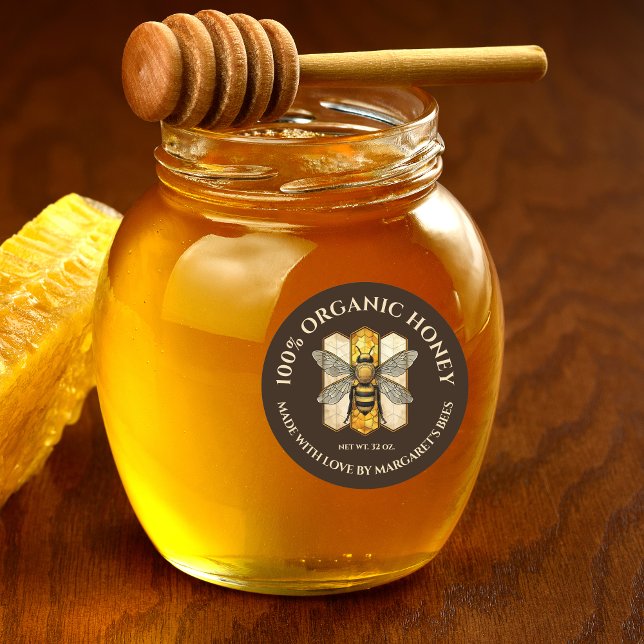 Étiquettes de pot de miel Abeille à miel Nid d'abe (Créateur téléchargé)
