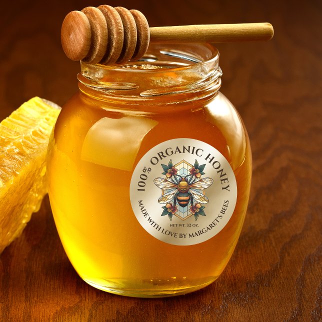 Étiquettes de pot de miel Abeille à miel Nid d'abe (Créateur téléchargé)