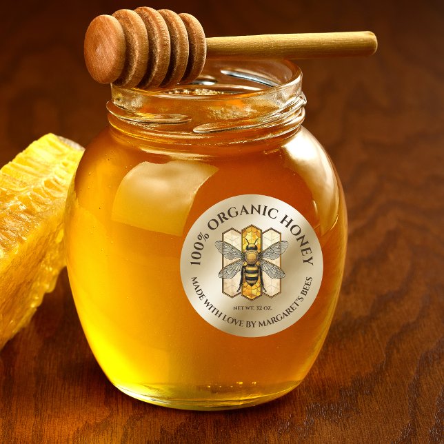 Étiquettes de pot de miel Abeille à miel Nid d'abe (Créateur téléchargé)