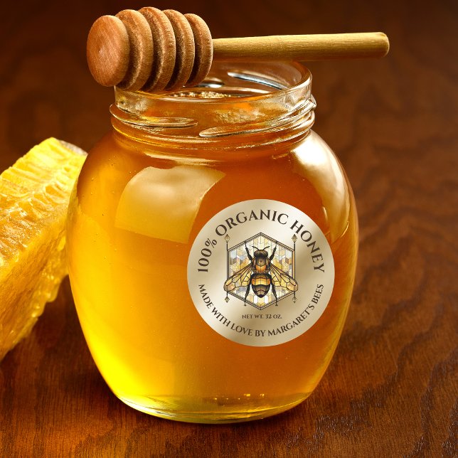 Étiquettes de pot de miel Abeille à miel Nid d'abe (Créateur téléchargé)