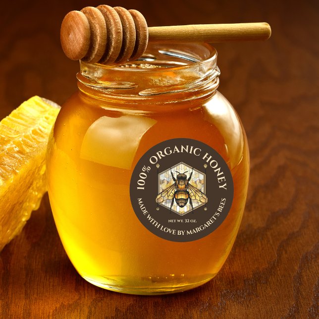 Étiquettes de pot de miel Abeille à miel Nid d'abe (Créateur téléchargé)