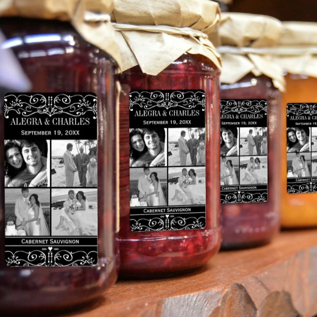 Étiquettes de pot de miel en gelée pour 4 photos d (Créateur téléchargé)