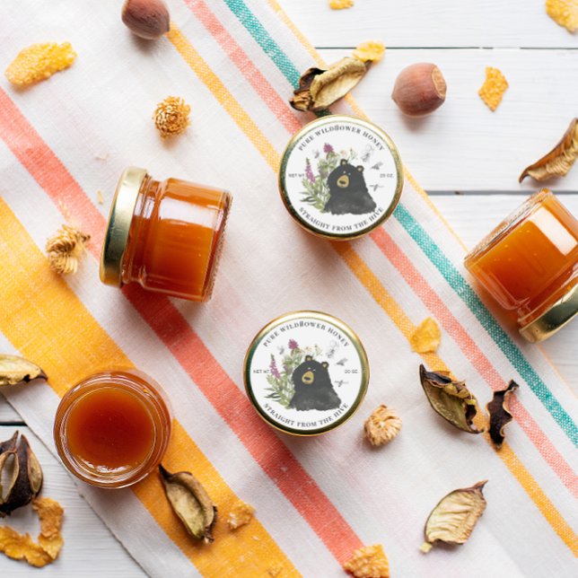Étiquettes de pot de miel | Miel de rucher d'abeil (Créateur téléchargé)