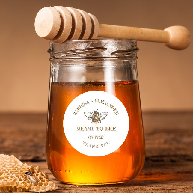 Étiquettes de pot de miel pour cadeaux de mariage  (Créateur téléchargé)
