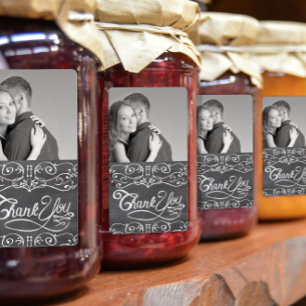 Étiquettes de pots de miel en gelée Mariage Photo 