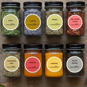 Étiquettes de pots d'herbes et d'épices personnali