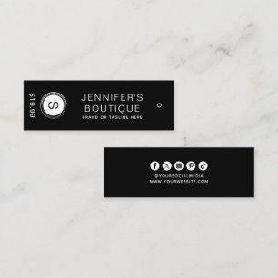 Étiquettes de prix de boutique minimaliste noire
