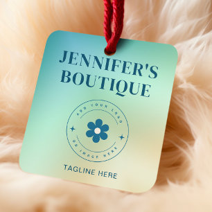 Étiquettes de prix de la boutique avec logo dégrad