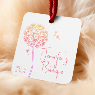 Étiquettes de prix de la boutique Pink Dandelion