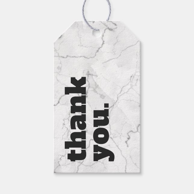 Étiquettes de prix en marbre noir et blanc simple (Devant)