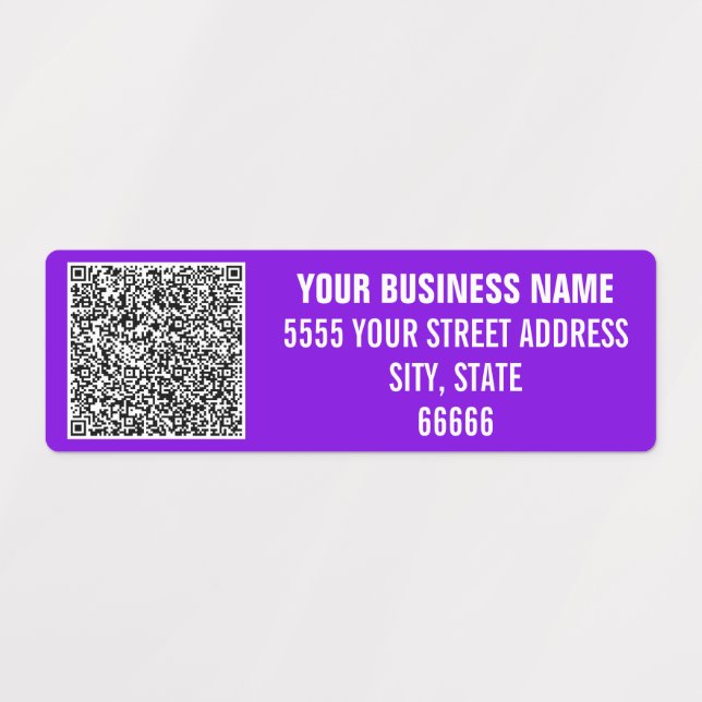 Étiquettes de produit avec code QR pour votre nom  (Design 1)
