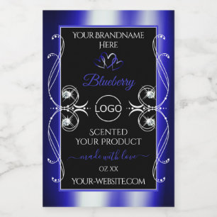 Étiquettes de Produit de Logo Bleu Noir de Décorat