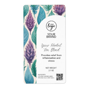 Étiquettes de produit de mélange de plantes