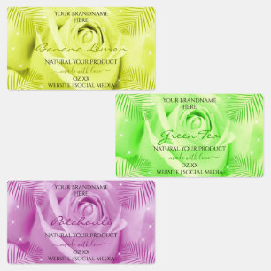 Étiquettes de produit Fleur Rose Jaune Vert et Vio