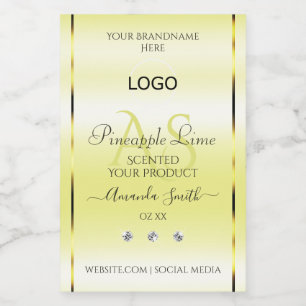 Étiquettes de produit jaunes modernes Bijoux Logo