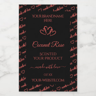 Étiquettes de produit Nuage de mots rouge Corail n
