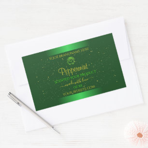 Étiquettes de produit vert chatoyant Fleur Parties