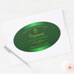 Étiquettes de produit vert chatoyant Fleur Parties