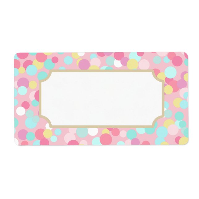 Étiquettes de produits alimentaires de bonbons ros (Devant)