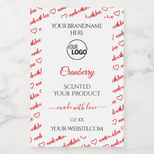 Étiquettes de produits Cloud blanc et rouge avec l