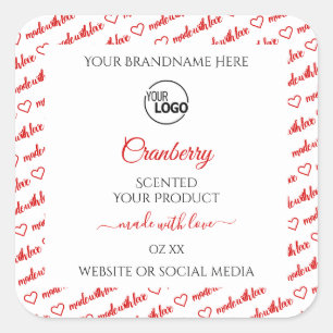 Étiquettes de produits Cloud blanc et rouge avec l