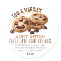 Étiquettes de produits de biscuits aux pépites de 