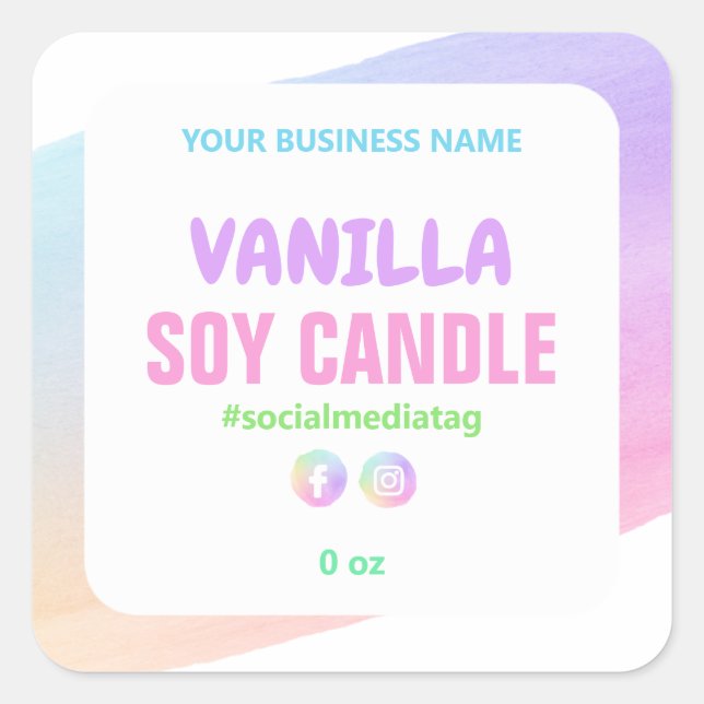 Étiquettes de produits de couleur arc-en-ciel (Devant)