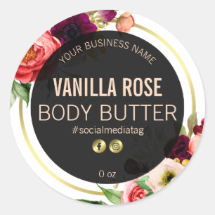 Étiquettes de produits de fleurs d'aquarelle