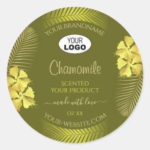 Étiquettes de produits de la moutarde Logo Fleurs