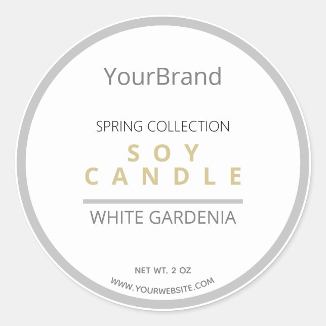 Étiquettes de produits de marque personnalisés de  (Devant)