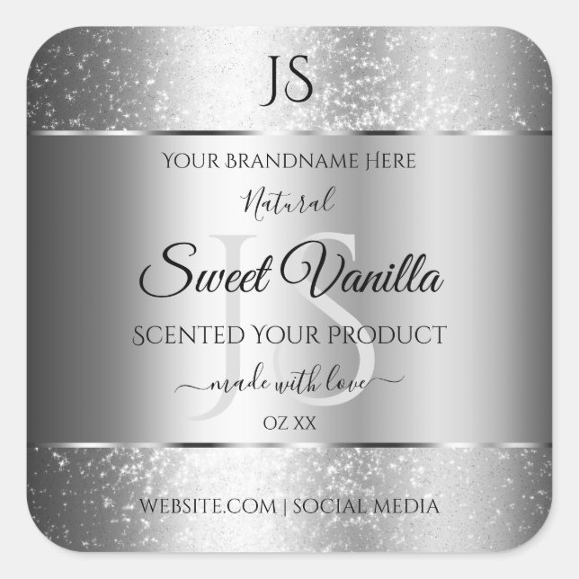 Étiquettes de produits de Parties scintillant douc (Devant)