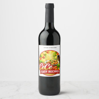 Étiquettes de produits de recettes faciles de Cece