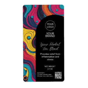 Étiquettes de produits de thé à base de plantes co