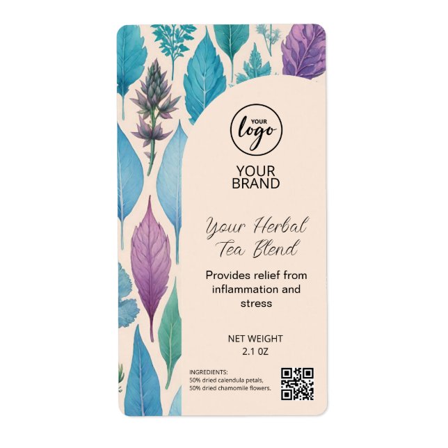 Étiquettes de produits d'entreprise de mélange de  (Devant)