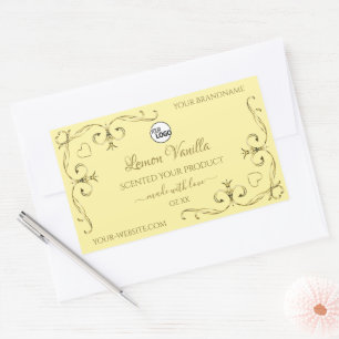 Étiquettes de produits Gold Ornate Corners avec lo