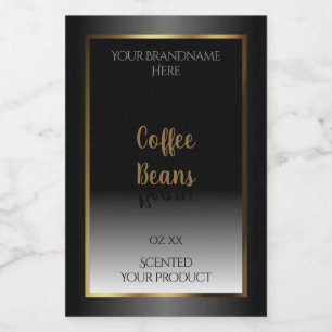 Étiquettes de Produits Noir et Blanc Luxe Cadre Do
