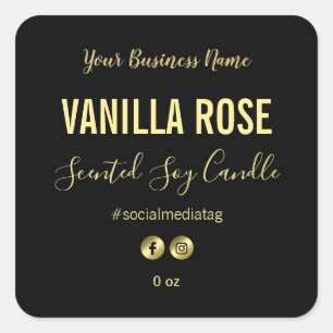 Étiquettes de produits noirs