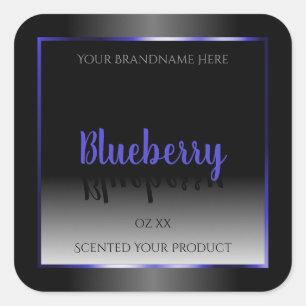 Étiquettes de produits noirs et blancs Shimmery Bl
