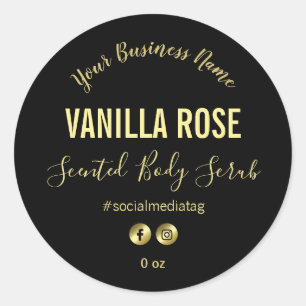 Étiquettes de produits noirs simples