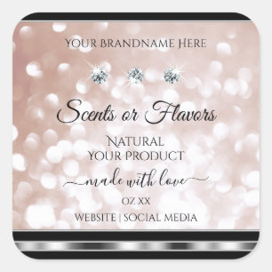 Étiquettes de produits Roses de luxe en or bijoux