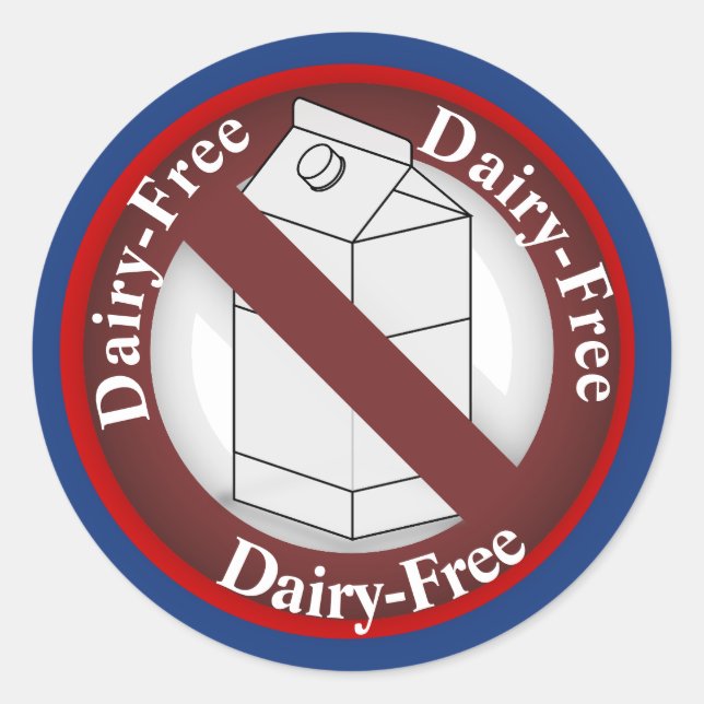 Étiquettes de produits sans lactose (Devant)