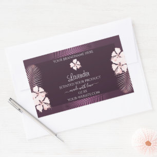 Étiquettes de produits tropiques violets White Haw