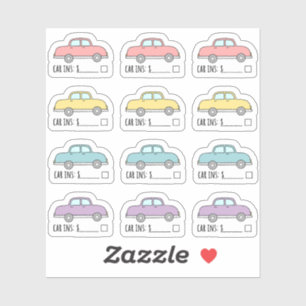 Étiquettes de rappel de facture d'assurance automo